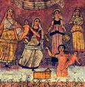 "Moses Found in the River," Fresco from the Dura Europos Synagogue.