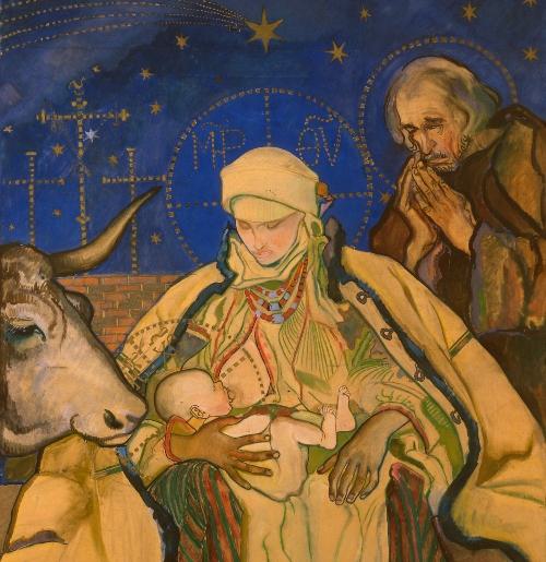 "Adoration of the Magi" (detail), Kazimierz Sichulski